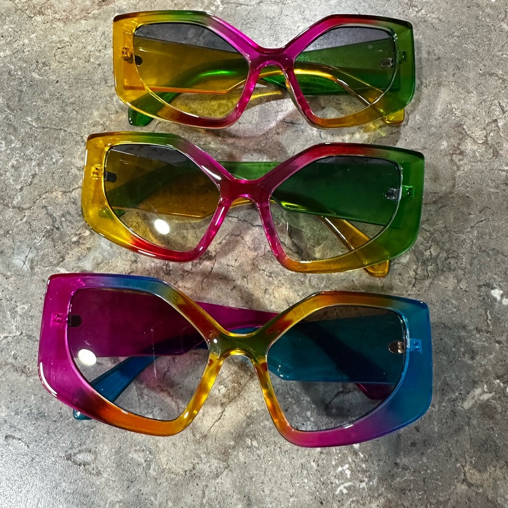 Beautiful colourful summer sunglasses $15 each or 3 for $35.